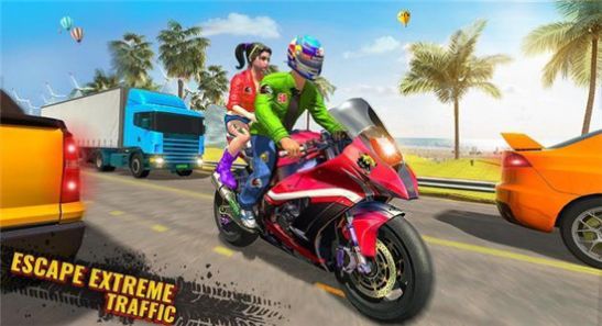 交通摩托车驾驶比赛游戏
