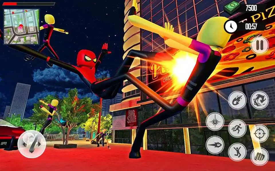 蜘蛛英雄斯蒂克曼绳帮游戏安卓手机版图片1