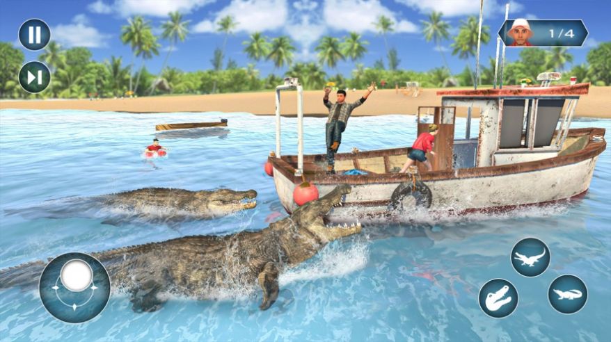 饥饿的鳄鱼动物模拟游戏