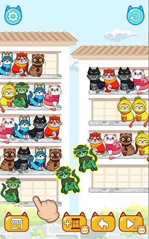 猫咪颜色分类难题游戏