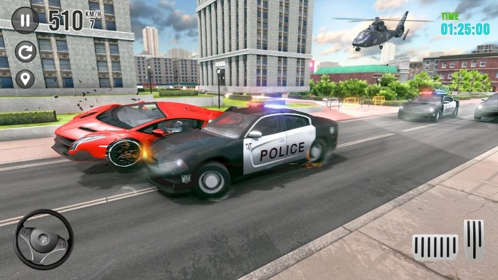 警车追逐竞速赛游戏
