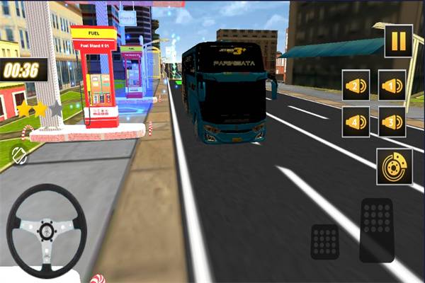 3D模拟公共汽车站游戏