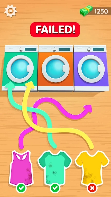 洗衣机衣物分类游戏