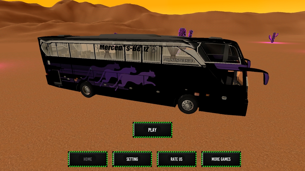 炎热沙漠的巴士游戏