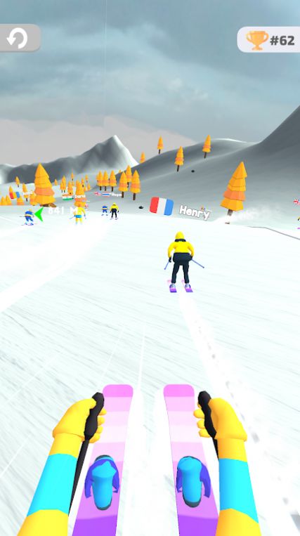 滑雪者行动游戏